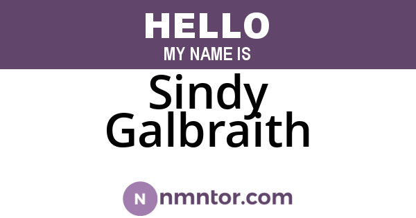 Sindy Galbraith
