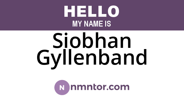 Siobhan Gyllenband