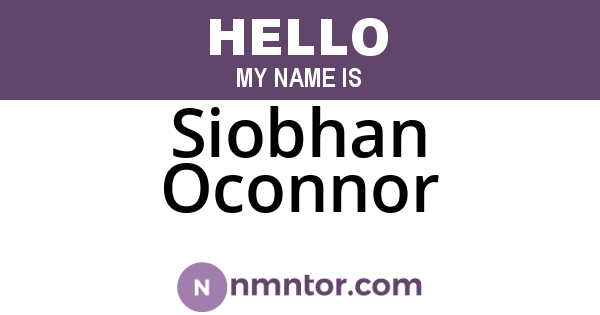 Siobhan Oconnor