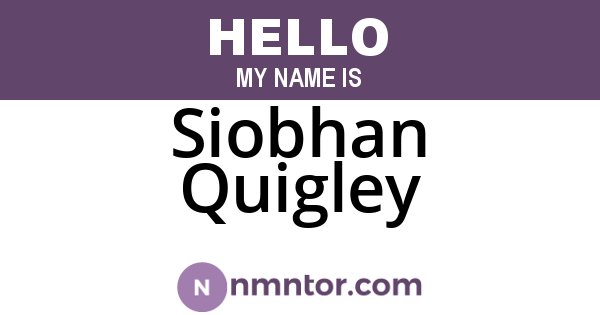 Siobhan Quigley