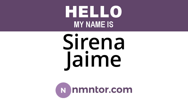Sirena Jaime