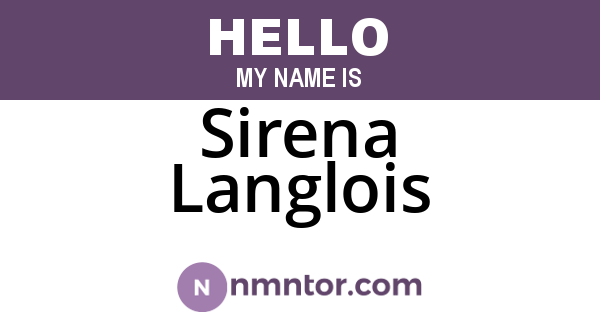 Sirena Langlois