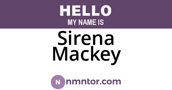 Sirena Mackey