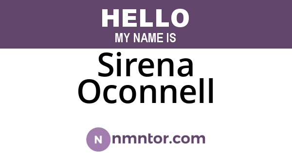 Sirena Oconnell