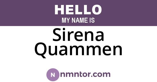 Sirena Quammen