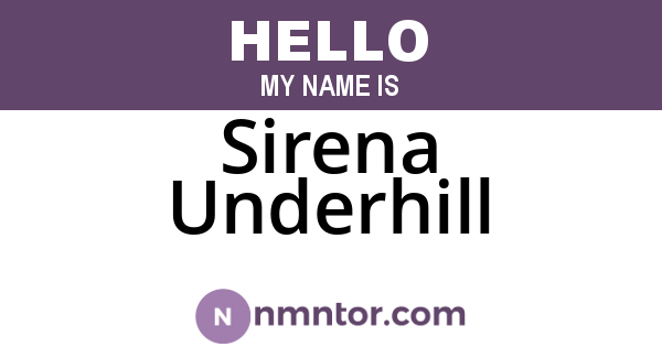 Sirena Underhill