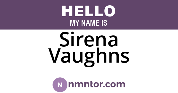 Sirena Vaughns