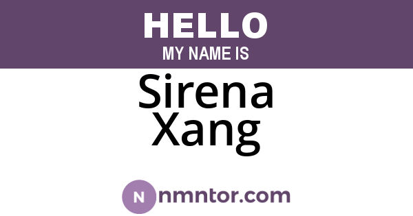 Sirena Xang