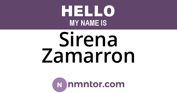 Sirena Zamarron