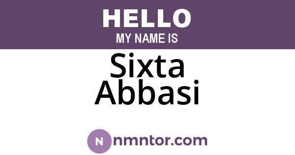 Sixta Abbasi