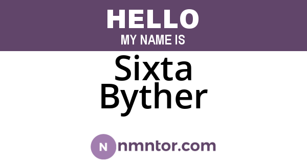 Sixta Byther