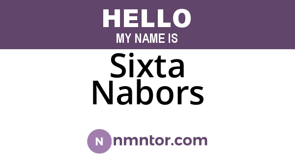 Sixta Nabors