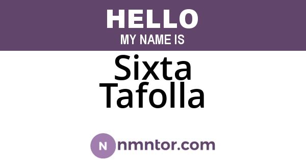 Sixta Tafolla