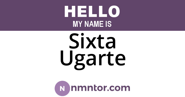 Sixta Ugarte