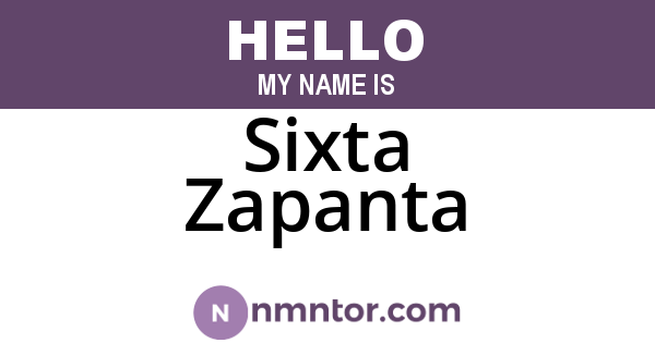 Sixta Zapanta
