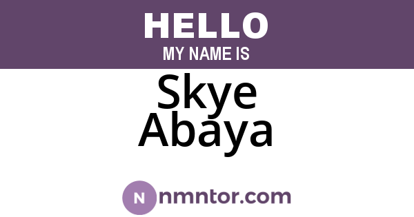 Skye Abaya