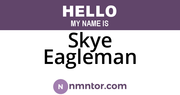Skye Eagleman