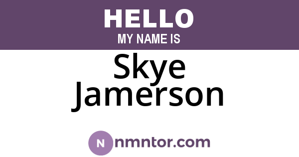 Skye Jamerson