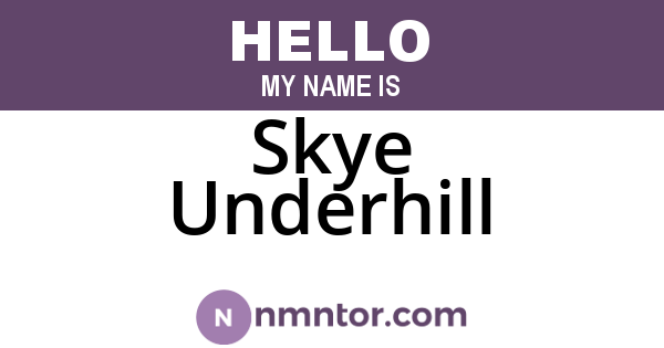 Skye Underhill