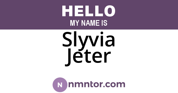 Slyvia Jeter