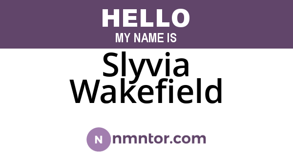 Slyvia Wakefield