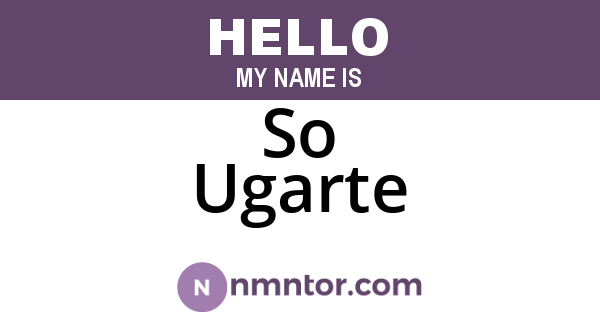 So Ugarte