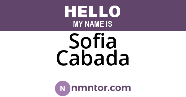 Sofia Cabada