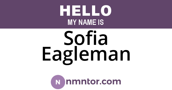 Sofia Eagleman
