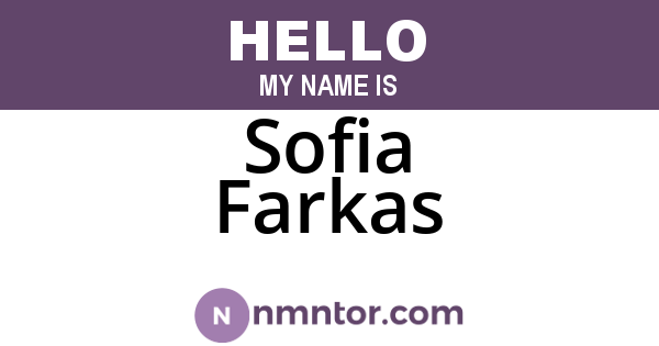 Sofia Farkas