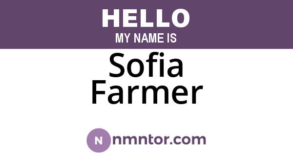 Sofia Farmer