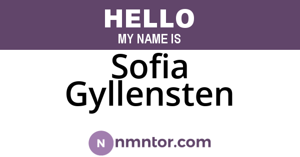 Sofia Gyllensten