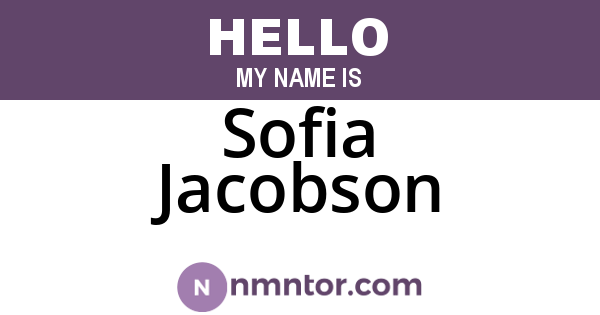 Sofia Jacobson