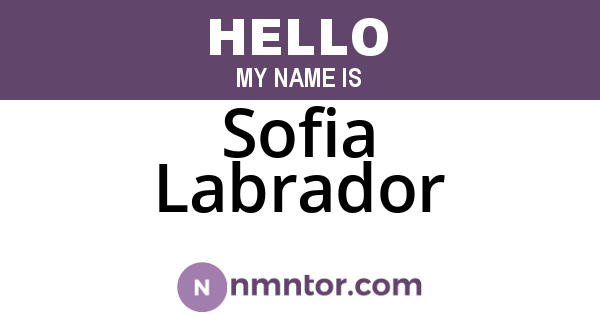 Sofia Labrador