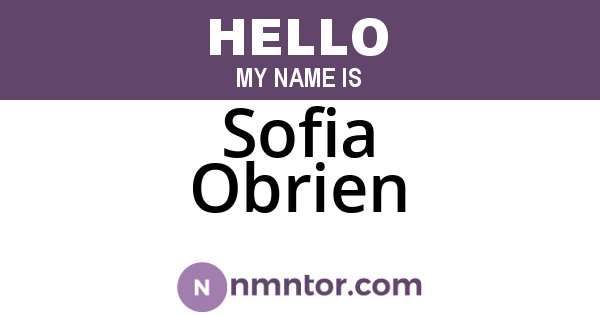 Sofia Obrien