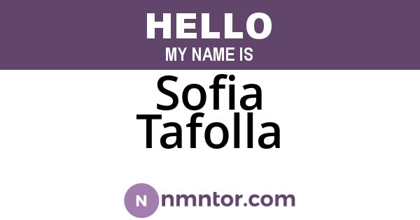 Sofia Tafolla