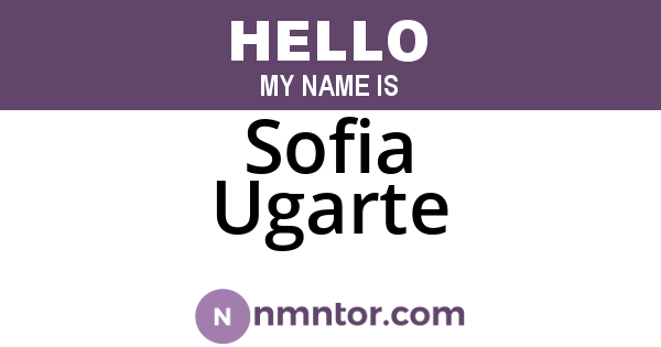Sofia Ugarte