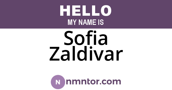 Sofia Zaldivar