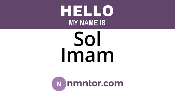 Sol Imam