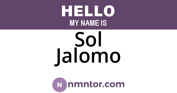 Sol Jalomo