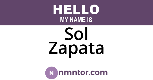 Sol Zapata