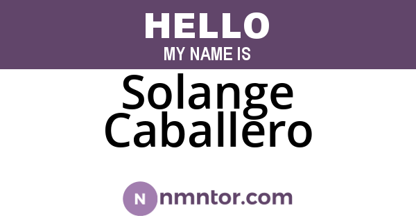 Solange Caballero