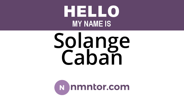 Solange Caban