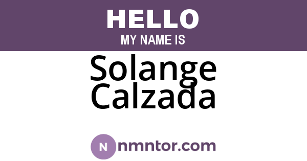 Solange Calzada