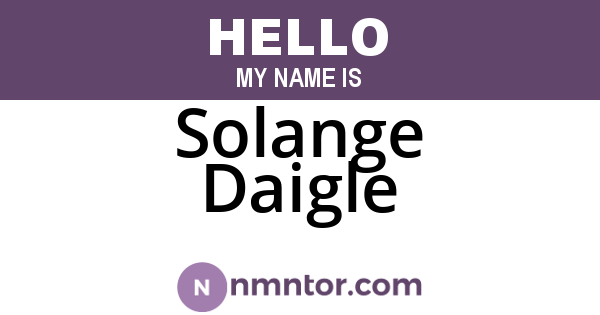 Solange Daigle