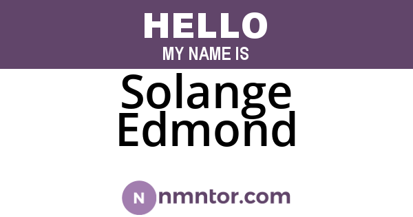 Solange Edmond