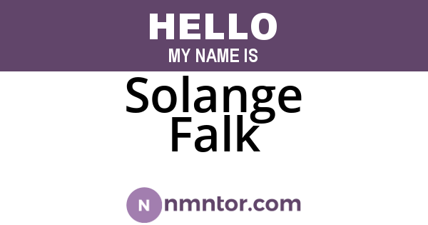 Solange Falk