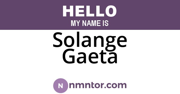 Solange Gaeta