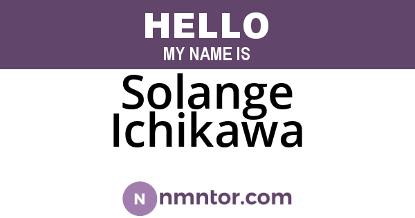 Solange Ichikawa