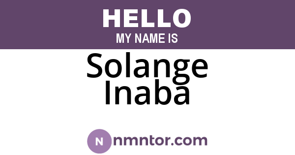 Solange Inaba