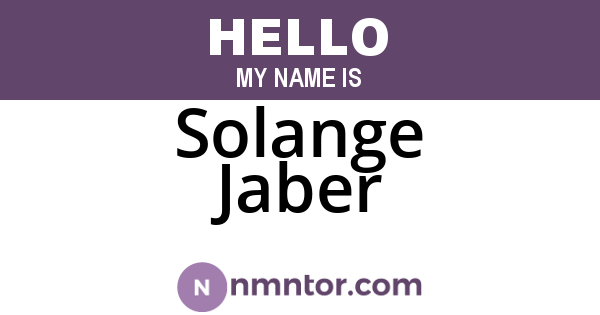 Solange Jaber